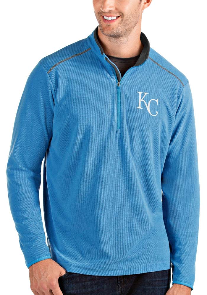 Men's Antigua Blue St. Louis Blues Glacier Quarter-Zip Pullover Jacket