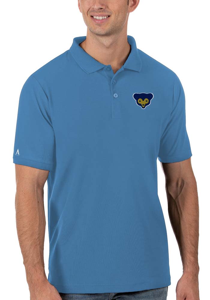Antigua Chicago Cubs Royal Legacy Pique Polo Shirt Small