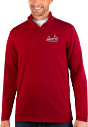 Antigua St Louis Cardinals Mens Red Rally Long Sleeve 1/4 Zip Pullover