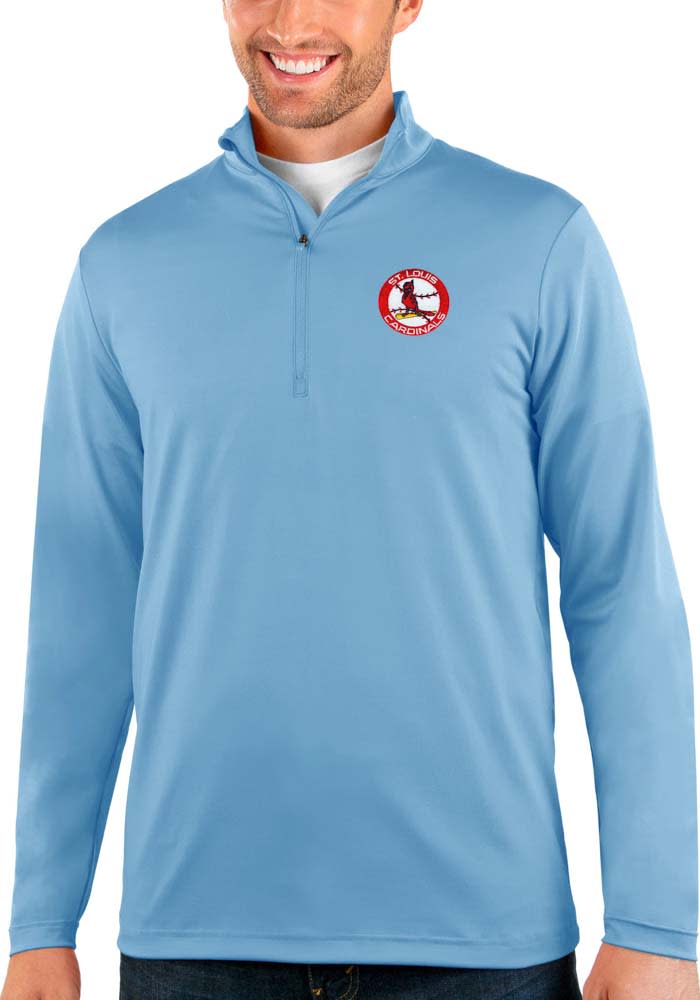 Antigua St Louis Cardinals Light Blue Victory Pullover Hood Long Sleeve Hoodie, Light Blue, 65% cotton/35% POLYESTER, Size S, Rally House