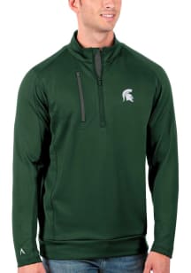Antigua Michigan State Spartans Mens Green Generation Long Sleeve 1/4 Zip Pullover