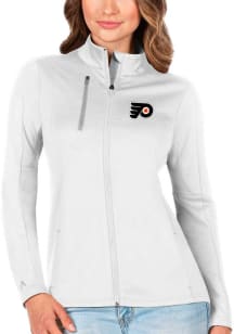 Antigua Philadelphia Flyers Womens White Generation Light Weight Jacket
