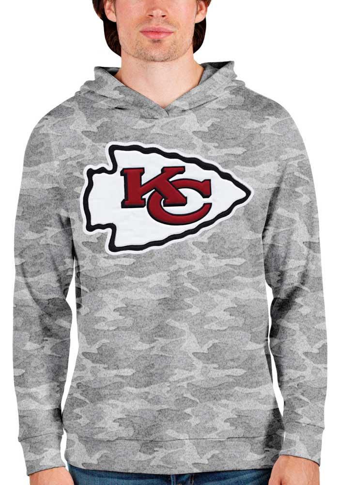 Antigua Kansas City Chiefs Green Absolute Long Sleeve Hoodie, Green, 100% POLYESTER, Size L, Rally House