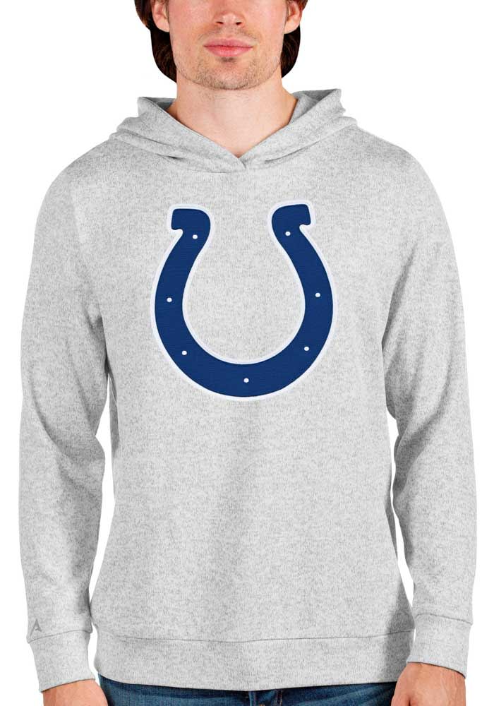 Antigua Indianapolis Colts Mens Grey Absolute Long Sleeve Hoodie