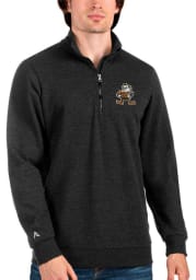 Antigua Cleveland Browns Mens Black Action Long Sleeve 1/4 Zip Fashion Pullover