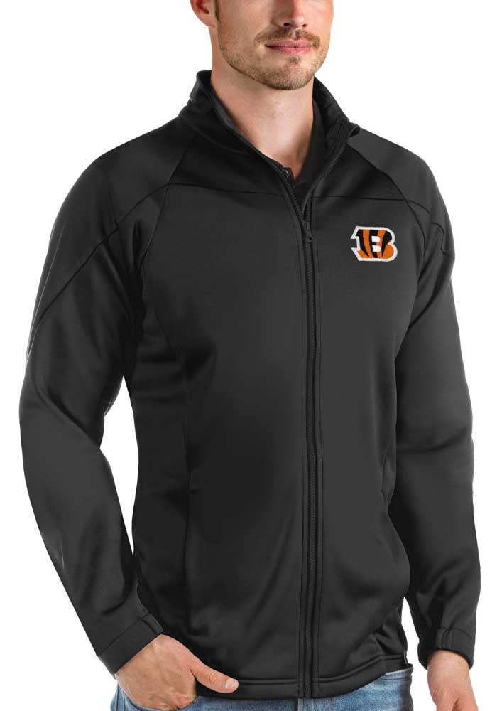 Antigua Cincinnati Bengals Mens Black Links Golf Light Weight Jacket