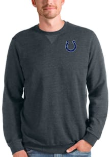 Antigua Indianapolis Colts Mens Black Reward Long Sleeve Crew Sweatshirt