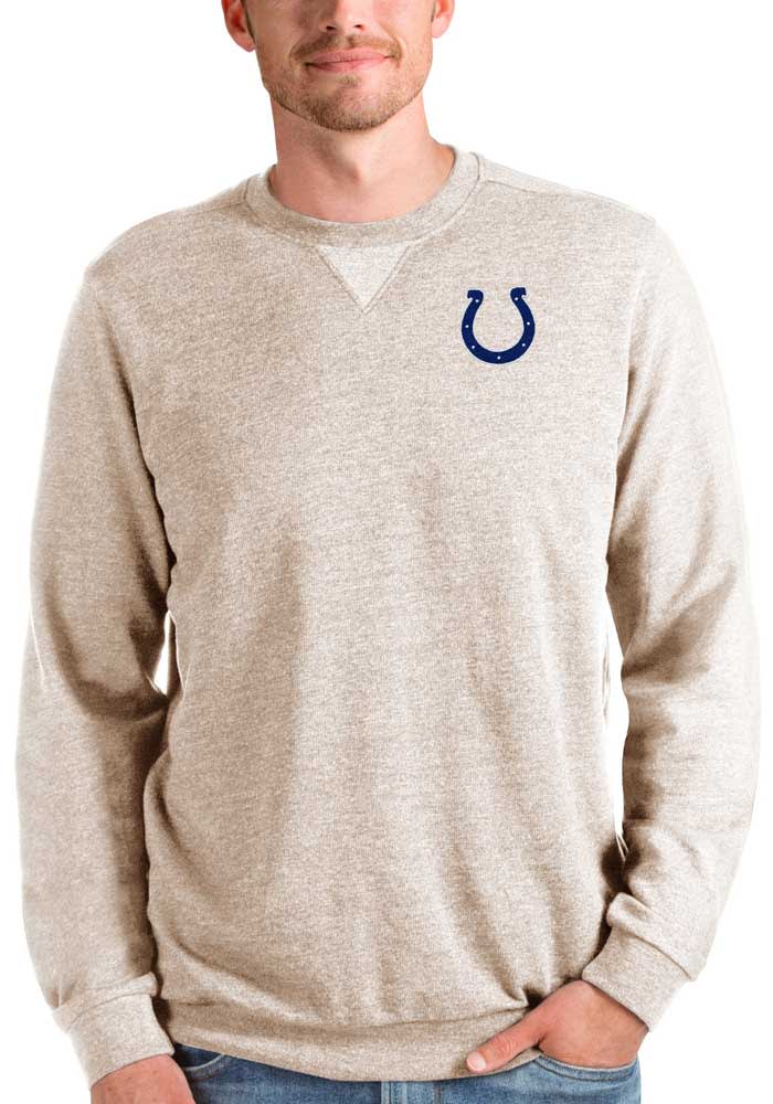 Antigua Indianapolis Colts Mens White Reward Long Sleeve Crew Sweatshirt