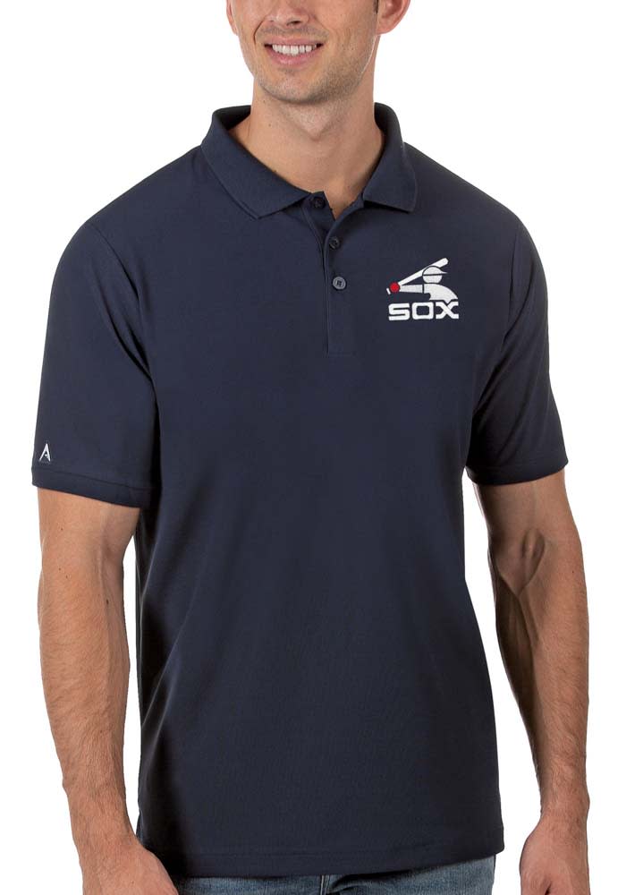 Boston Red Sox Cutter & Buck Pike Banner Print Polo - Navy