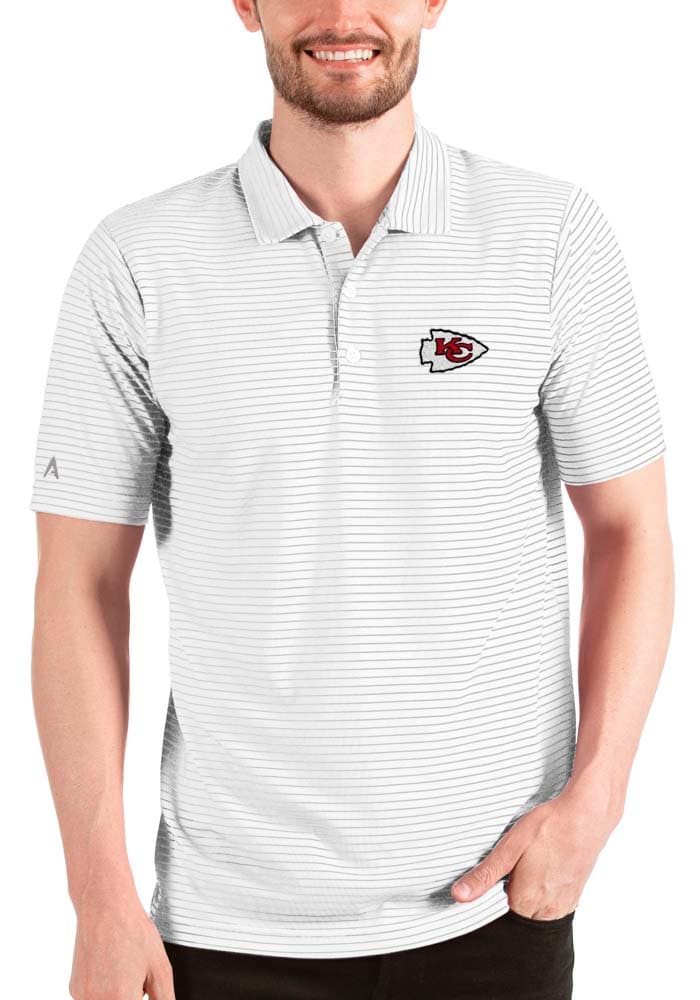 Antigua Men's Kansas City Chiefs Balance Red Polo