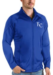 Antigua Kansas City Royals Mens Blue Links Golf Medium Weight Jacket