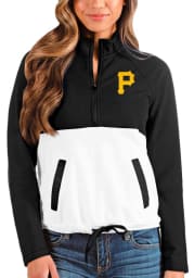 Antigua Pittsburgh Pirates Womens Black Harbor 1/4 Zip Pullover