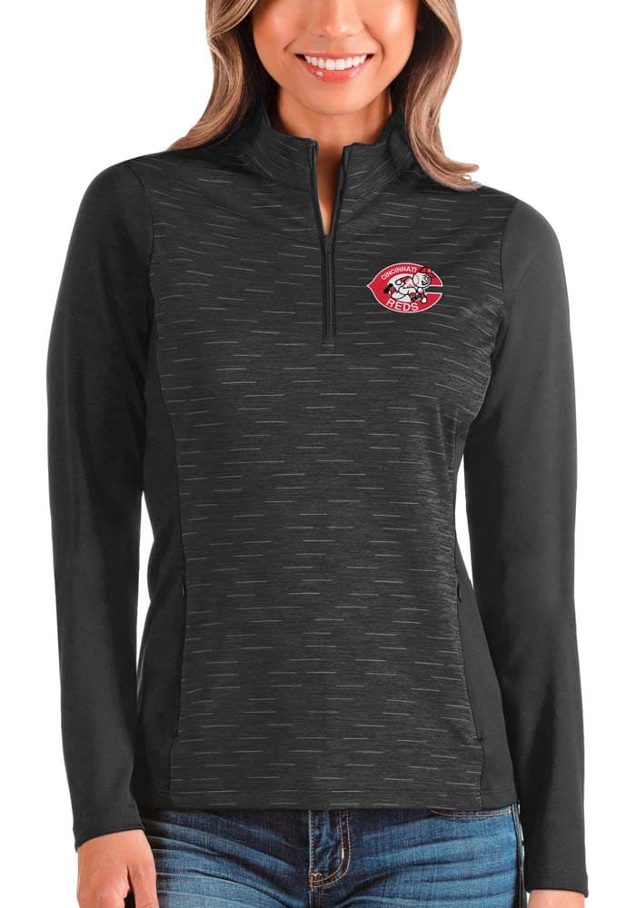 Kansas City Chiefs New Era Womens Black Space Dye Long Sleeve 1/4 Zip