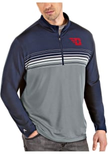 Antigua Dayton Flyers Mens Navy Blue Pace Long Sleeve 1/4 Zip Pullover