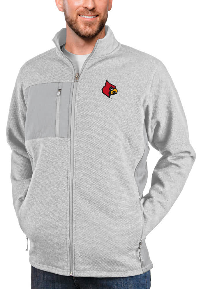 Men's Cutter & Buck Black Louisville Cardinals Alumni Logo Stealth Hybrid  Quilted Windbreaker Full-Zip Vest