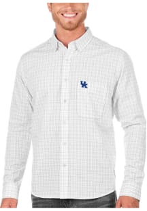 Antigua Kentucky Wildcats Mens White Origin Long Sleeve Dress Shirt