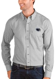 Antigua Penn State Nittany Lions Mens Grey Structure Long Sleeve Dress Shirt