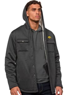 Mens Iowa Hawkeyes Black Antigua Bond Medium Weight Jacket