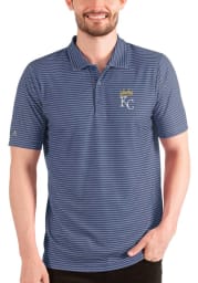 Antigua Kansas City Royals Mens Blue ESTEEM Short Sleeve Polo