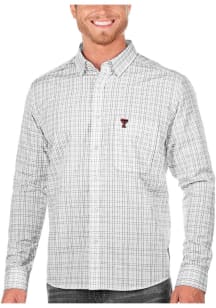 Antigua Texas Tech Red Raiders Mens White Origin Long Sleeve Dress Shirt