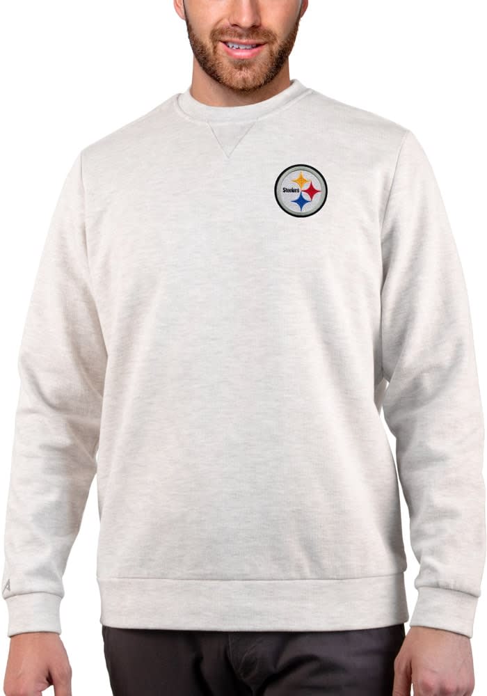 Pittsburgh Steelers Antigua Absolute Pullover Hoodie - Heathered Black