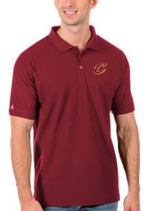Antigua Cleveland Cavaliers Mens Red Legacy Short Sleeve Polo