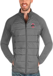 Antigua Ohio State Buckeyes Mens Charcoal Altitude Medium Weight Jacket