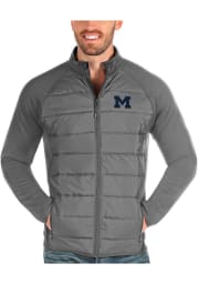 Antigua Michigan Wolverines Mens Charcoal Altitude Medium Weight Jacket