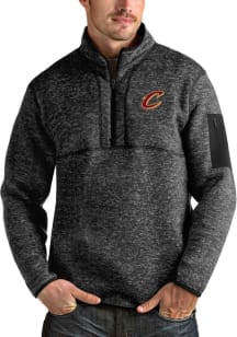 Antigua Cleveland Cavaliers Mens Black Fortune Long Sleeve 1/4 Zip Pullover
