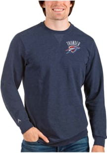 Antigua Oklahoma City Thunder Mens Navy Blue Reward Long Sleeve Crew Sweatshirt