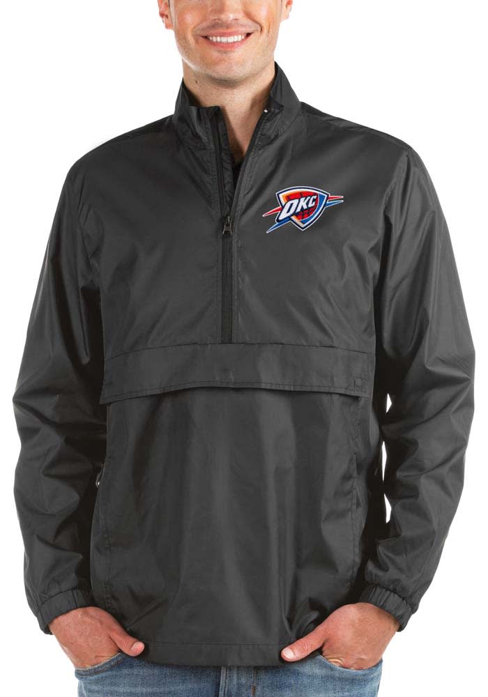 Antigua Oklahoma City Thunder Mens Torrent BLACK Pullover Jackets
