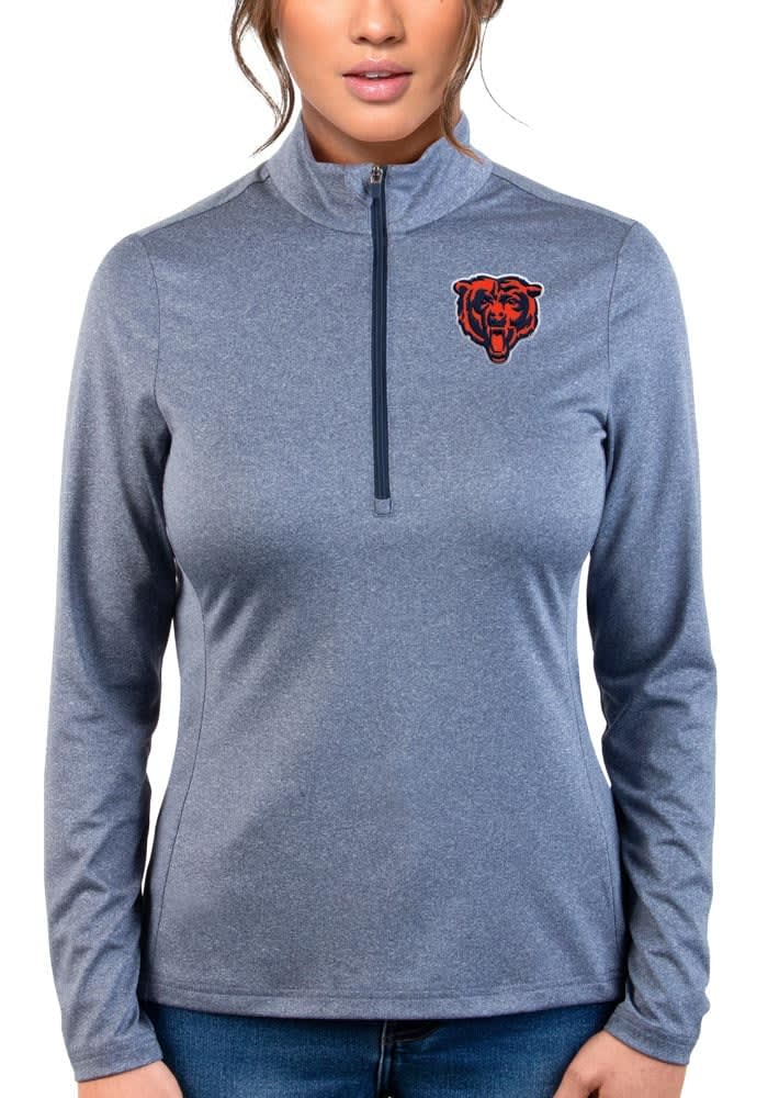 Chicago Bears Antigua Generation Quarter-Zip Pullover Jacket - Navy/Charcoal