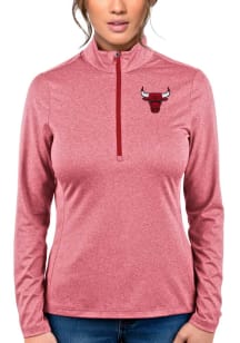 Antigua Chicago Womens Red Rally 2 1/4 Zip Pullover
