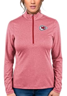 Antigua KC Chiefs Womens Red Rally 2 1/4 Zip Pullover