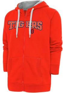 Antigua Detroit Tigers Mens Orange Victory Long Sleeve Full Zip Jacket