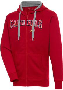 Antigua St Louis Cardinals Mens Red Victory Long Sleeve Full Zip Jacket