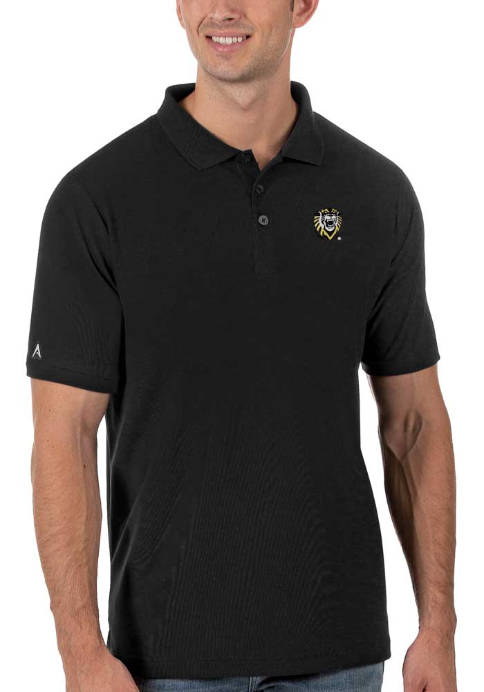 Antigua Fort Hays State Tigers Mens Black Legacy Short Sleeve Polo