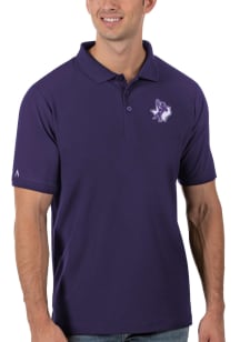 Antigua Tarleton State Texans Mens Purple Legacy Short Sleeve Polo