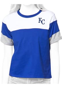 Antigua Kansas City Royals Womens Blue Flip Short Sleeve T-Shirt