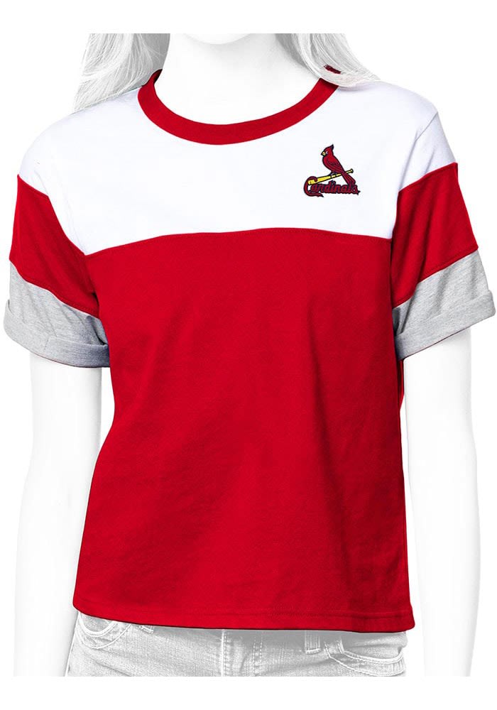 Women's Antigua St. Louis Cardinals Red Structure Woven Shirt