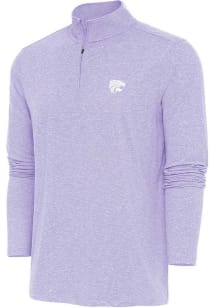 Antigua K-State Wildcats Mens Lavender Hunk Long Sleeve 1/4 Zip Pullover