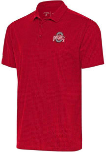 Antigua Ohio State Buckeyes Mens Red Mashie Short Sleeve Polo