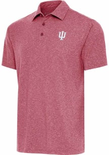 Mens Indiana Hoosiers Crimson Antigua Par Three Short Sleeve Polo Shirt