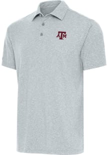 Antigua Texas A&M Aggies Mens Grey Legacy Pique Short Sleeve Polo