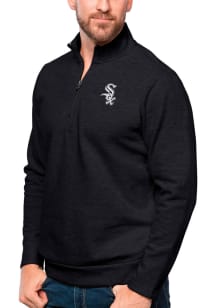 Antigua Chicago White Sox Mens Black Gambit Long Sleeve 1/4 Zip Pullover