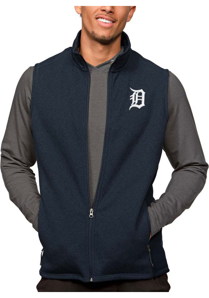 Men's Detroit Tigers Cutter & Buck Orange Rainier Full-Zip Puffer Vest