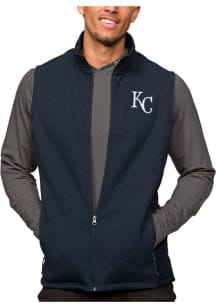Antigua Kansas City Royals Mens Navy Blue Course Sleeveless Jacket
