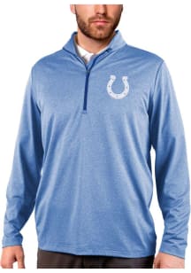 Antigua Indianapolis Colts Mens Blue Rally 2.0 Long Sleeve 1/4 Zip Pullover