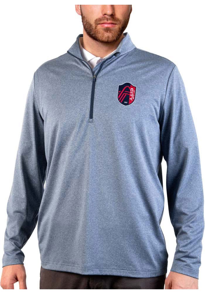 St. Louis City SC Antigua Logo Victory Pullover Hoodie - Navy