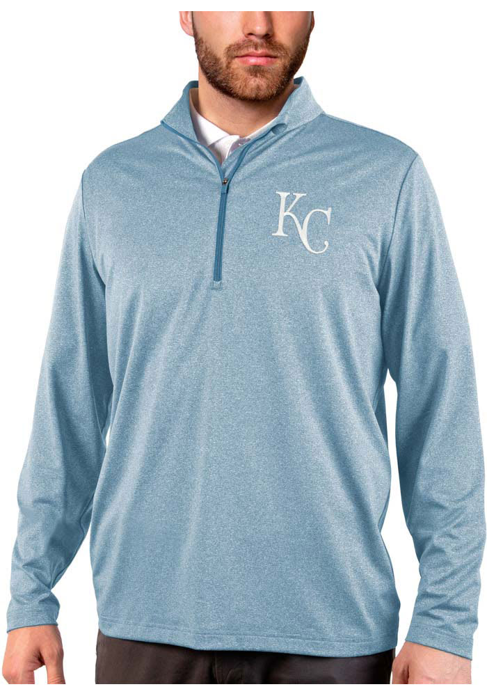 Antigua Kansas City Royals Mens Rally 2.0 Pullover LIGHT BLUE